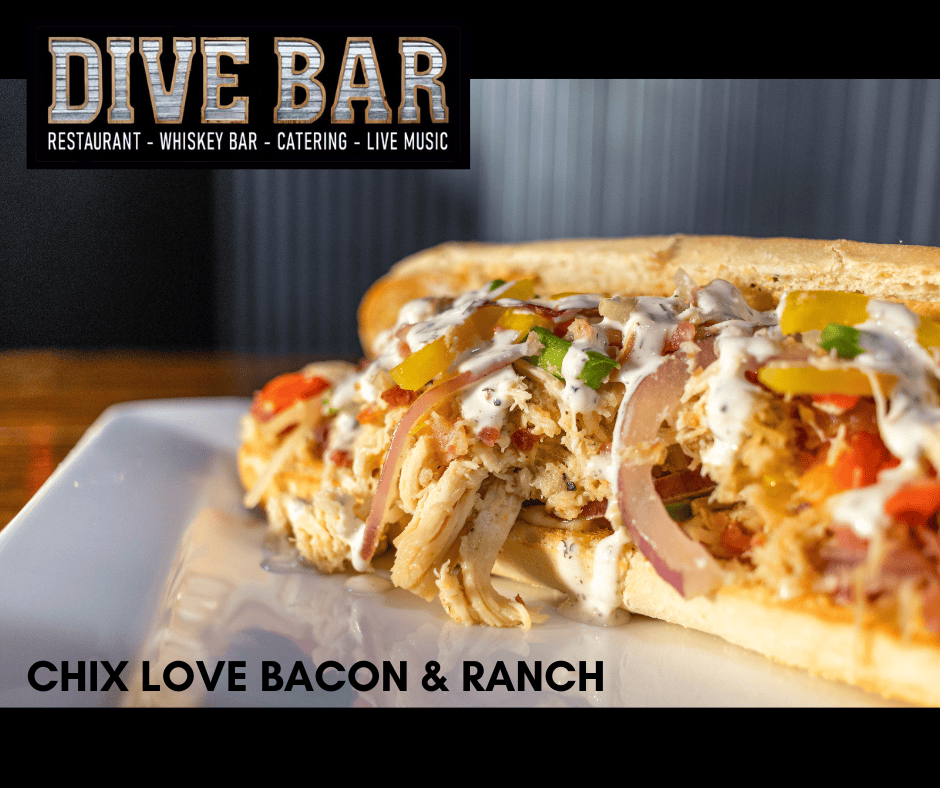 chicken bacon ranch sandwich chix love dive bar como columbia missouri 