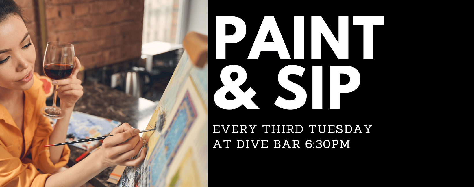 paint and sip booze night dive bar como events tuesday columbia mo