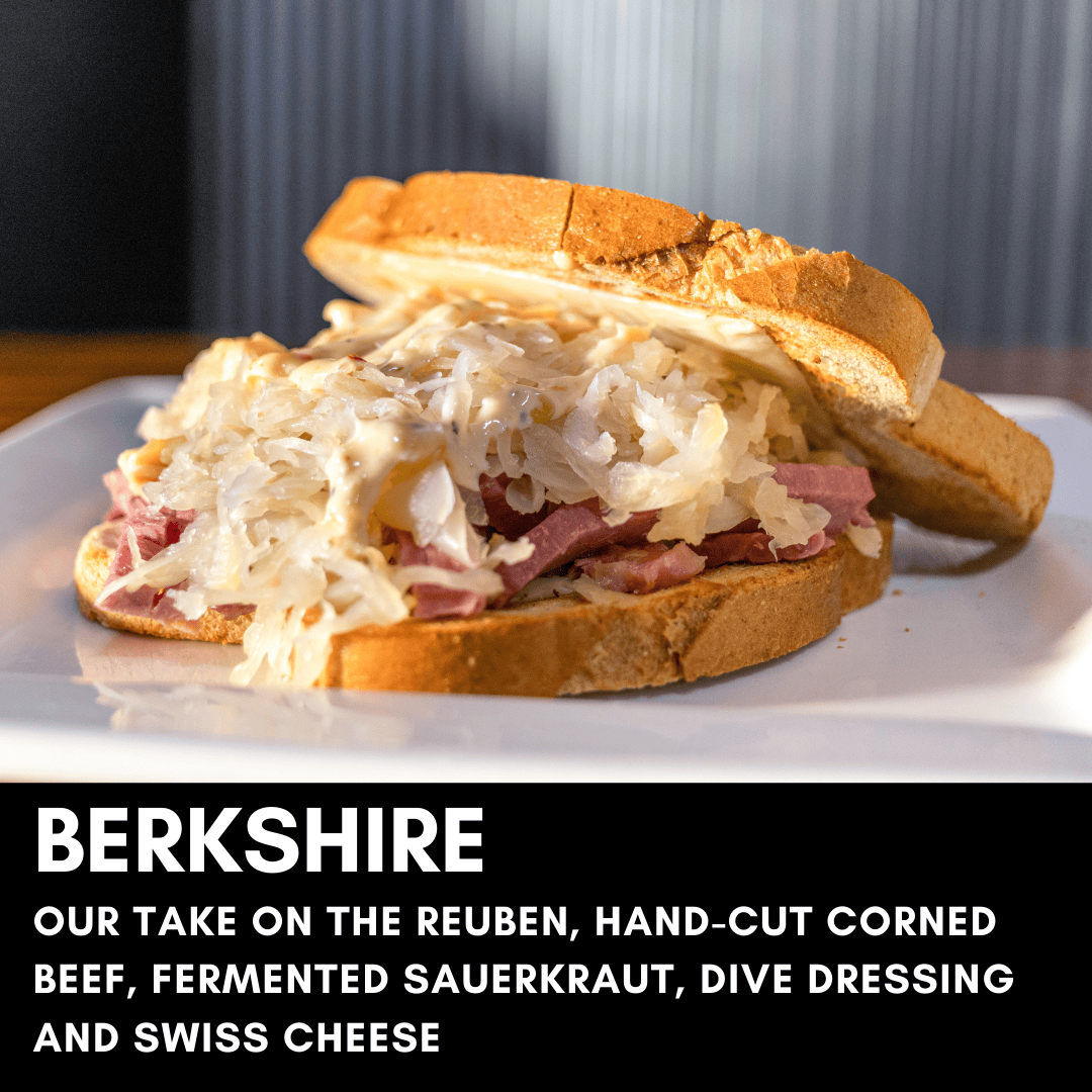 Berkshire Sandwich Rueben at Dive Bar Como Menu Columbia Missouri