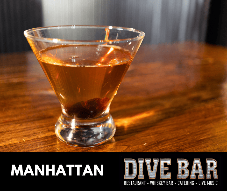 Manhattan cocktail at dive bar como missouri 