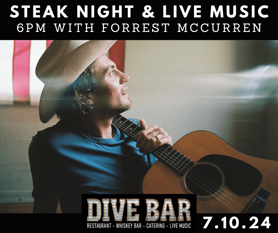 Forrest McCurren live usic at Dive Bar Como steak night