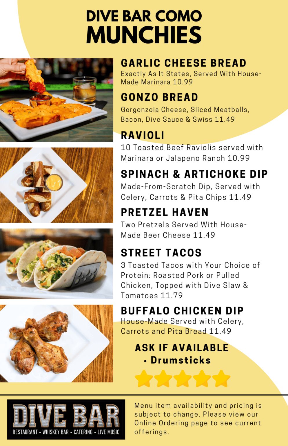 Menu | Brunch, Lunch & Dinner