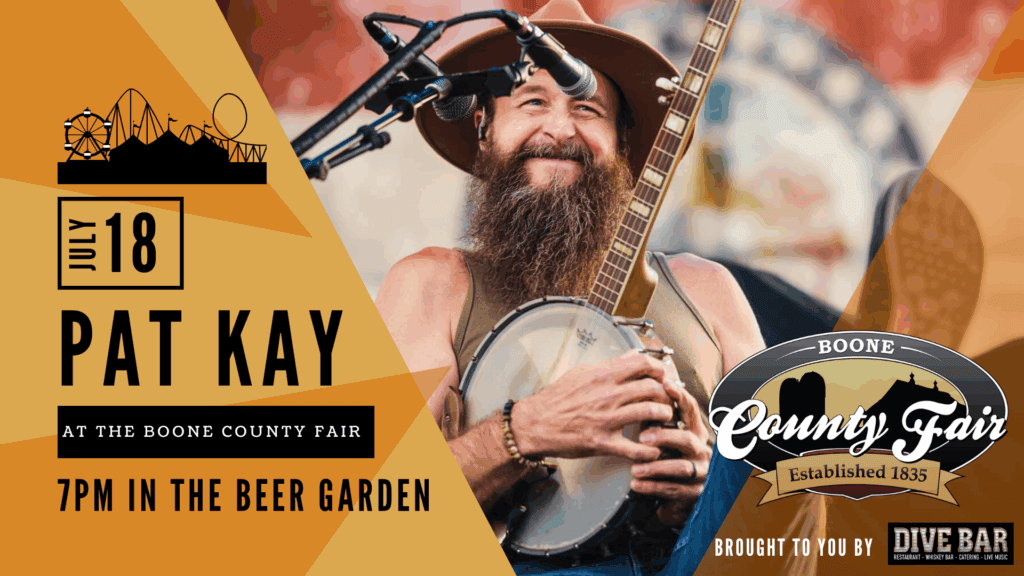 Pat Kay at the Boone County Fair flyer.
