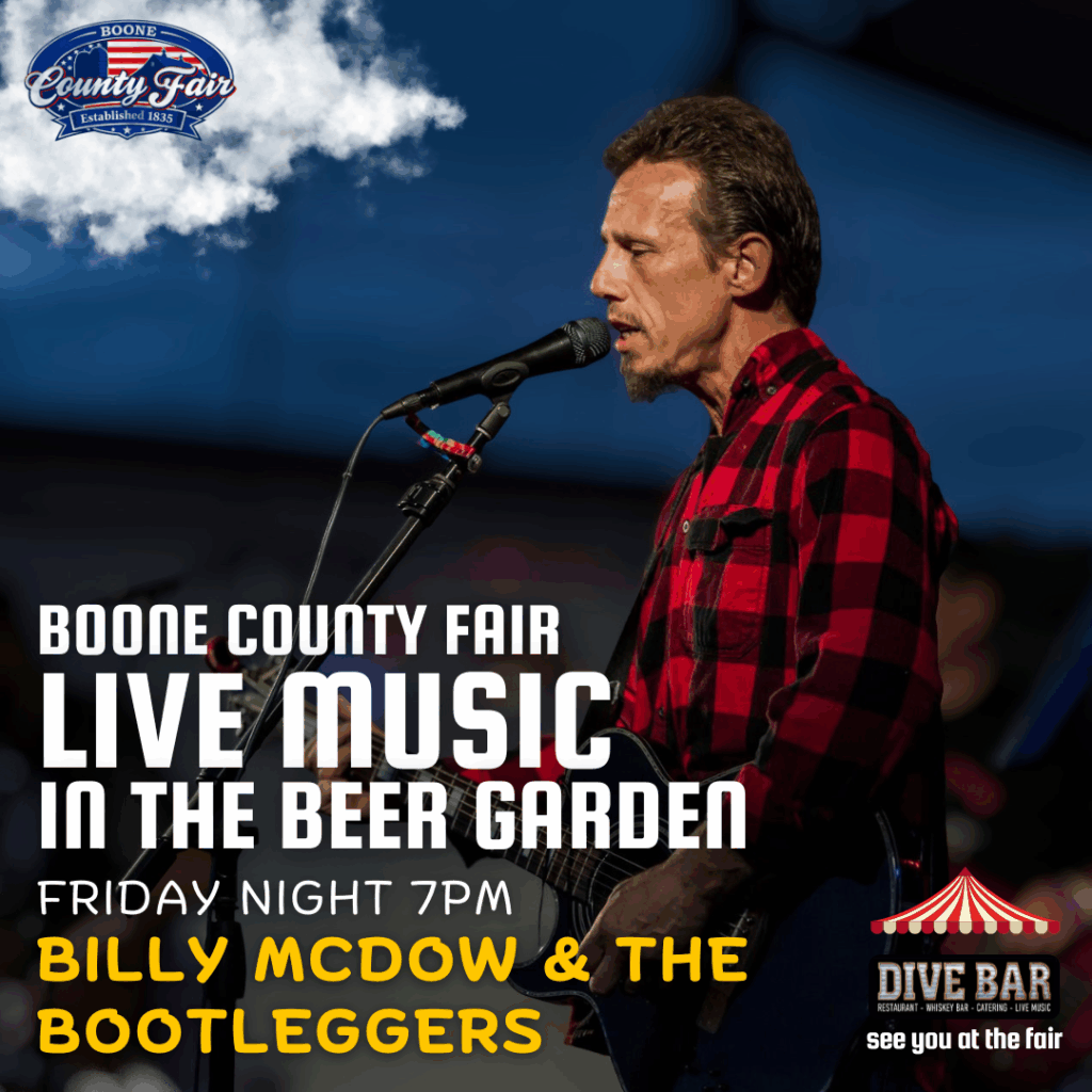 Boone County Fair Live Music Flyer.