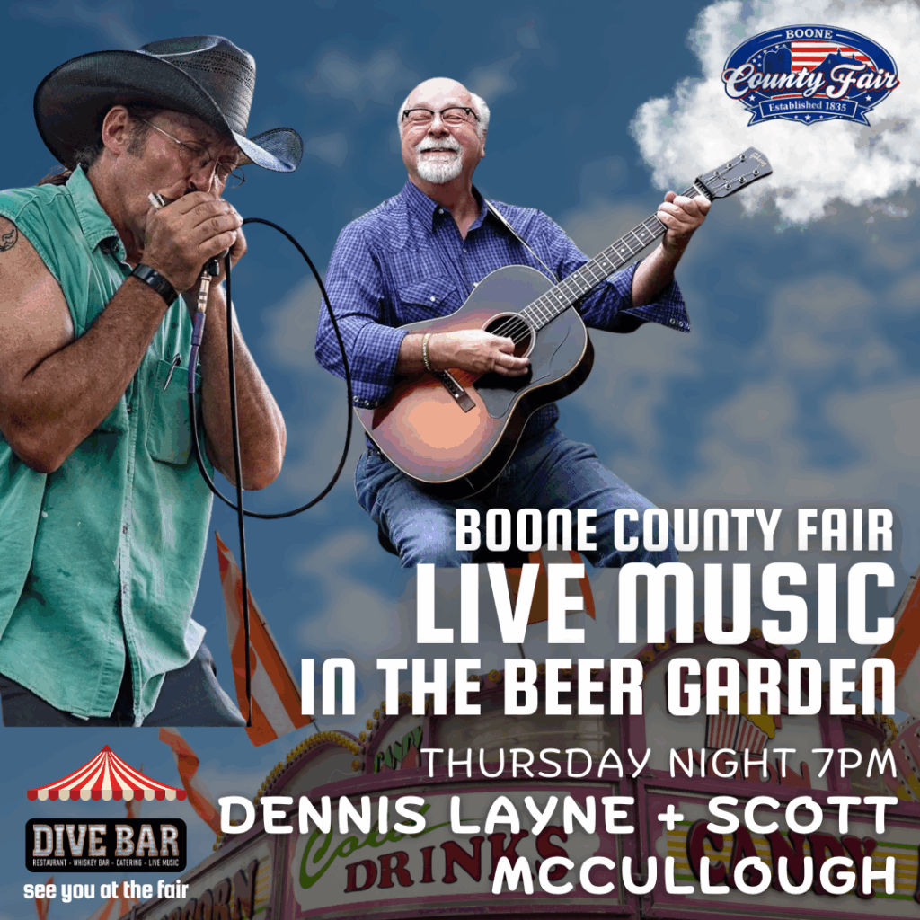 Boone County Fair Live Music Flyer.